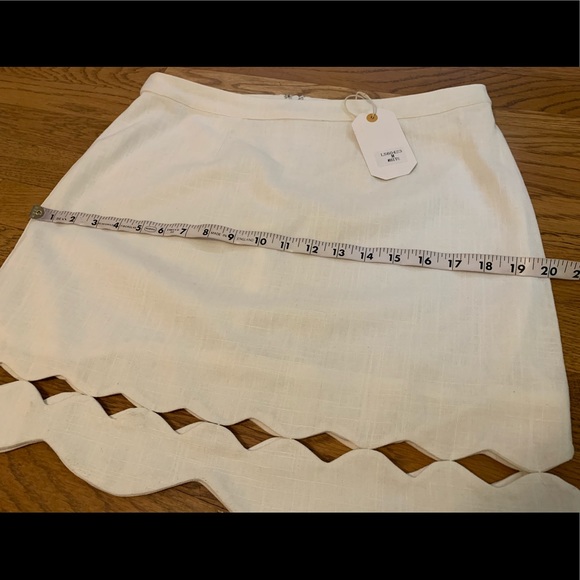 scalloped hem mini skirt scallop cut out skirt size M - Picture 10 of 13